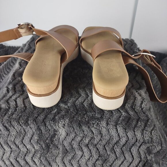 Bamboo Cycle-04 Tan Strappy Sandals – Size 5.5 – 2" Heel – All Manmade - Picture 3 of 9